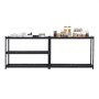VEVOR Storage Shelves, 3000 lbs, 5 Tier Heavy Duty Garage Shelving, 20" D x 48" W x 72" H Adjustable Metal Shelves for Industrial Shelving Unit Utility Shelf, for Kitchen, Warehouse, Basement, Black