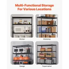 Storage Shelves 5 Tier Adjustable Heavy Duty Garage Shelving Units 3000 lbs