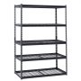 VEVOR Storage Shelves, 3000 lbs, 5 Tier Heavy Duty Garage Shelving, 24" D x 48" W x 72" H Adjustable Metal Shelves for Industrial Shelving Unit Utility Shelf, for Kitchen, Warehouse, Basement, Black
