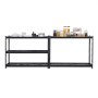 VEVOR Storage Shelves, 3000 lbs, 5 Tier Heavy Duty Garage Shelving, 24" D x 48" W x 72" H Adjustable Metal Shelves for Industrial Shelving Unit Utility Shelf, for Kitchen, Warehouse, Basement, Black