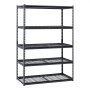 VEVOR Storage Shelves, 3000 lbs, 5 Tier Heavy Duty Garage Shelving, 24" D x 48" W x 72" H Adjustable Metal Shelves for Industrial Shelving Unit Utility Shelf, for Kitchen, Warehouse, Basement, Black
