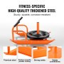 VEVOR Vægttræningstrækslæde, træningsslæde med styrketræning med håndtag, Stål Power Sled træningsudstyr til atletisk træning og hastighedsforbedring, velegnet til 1"&2" vægtskive, orange