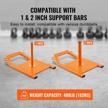 VEVOR Weight Power Pull Sled Fitness Strength Speed Training Sled Steel Orange