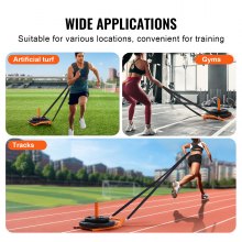 VEVOR Weight Power Pull Sled Fitness Strength Speed Training Sled Steel Orange