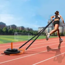 VEVOR Weight Power Pull Sled Fitness Strength Speed Training Sled Steel Orange