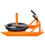 VEVOR Weight Training Pull Sled, Fitness Strength Speed Training Sled with Handle, Steel Power Sled Workout Equipment for Athletic Exercise & Speed Improvement, Suitable for 1"&2" Weight Plate, Orange
