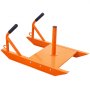 VEVOR Weight Training Pull Sled, Fitness Strength Speed Training Sled with Handle, Steel Power Sled Workout Equipment for Athletic Exercise & Speed Improvement, Suitable for 1"&2" Weight Plate, Orange