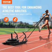 VEVOR Weight Power Pull Push Sled Fitness Strength Speed Training Sled Black