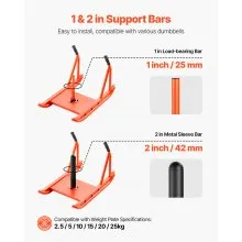 VEVOR Weight Sled, Steel Power Sled, Fitness Strength Training Sleds for Athletic Exercise Speed Improvement, Workout Fitness Equipment with Handle, Compatible with 25/51 mm Weight Plates, Orange