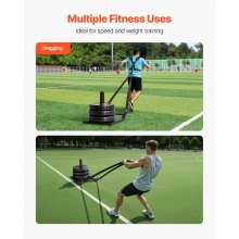 Weight Power Pull Push Sled Workout Fitness Strength Speed Training Sled Black