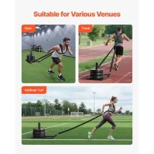 Weight Power Pull Push Sled Workout Fitness Strength Speed Training Sled Black