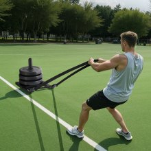 Weight Power Pull Push Sled Workout Fitness Strength Speed Training Sled Black