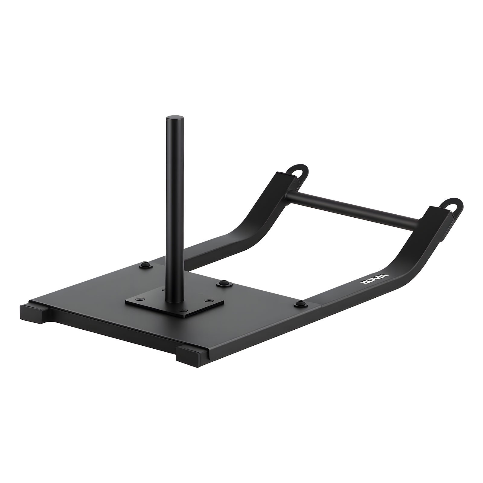 VEVOR Vektslede, Stålkraftslede, Fitness Styrketreningsslede for Atletisk Trening Fartsforbedring, Treningsutstyr med Sele, Kompatibel med 25/51 mm Vektskiver, Svart