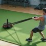 VEVOR Weight Sled, Steel Power Sled, Fitness Strength Training Sleds for Athletic Exercise Speed Improvement, Workout Fitness Equipment with Harness, Compatible with 51 mm Weight Plate, Orange & Black