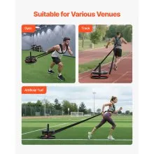 Weight Power Pull Push Sled Workout Fitness Strength Training Sled Orange Black