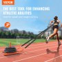 VEVOR Weight Training Pull Sled, Fitness Strength Speed Training Sled, Steel Power Sled Workout Equipment for Athletic Exercise and Speed Improvement, Suitable for 2.5&5 cm Weight Plate, Orange