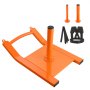 VEVOR Luge de musculation, traîneau d'entraînement de vitesse, équipement d'entraînement en acier pour exercices athlétiques et amélioration de la vitesse, convient pour plaque de poids de 2,5 cm et 5,1 cm, orange