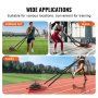 VEVOR Weight Training Pull Sled, Fitness Strength Speed Training Sled, Steel Power Sled Workout Equipment for Athletic Exercise and Speed Improvement, Suitable for 2" Weight Plate, Red
