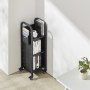 VEVOR Rolling Library Book Cart, 220 lbs Capacity, 12.6 x 13.8 x 36.8-Inch Library Cart, Single Sided L-Shaped Shelves with 2-Inch Lockable Wheels, Book Truck for Home Shelves Office and School, Black