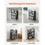 VEVOR 3-Tier Rolling Book Cart Single Sided L-Shaped Shelves Book Truck in Black