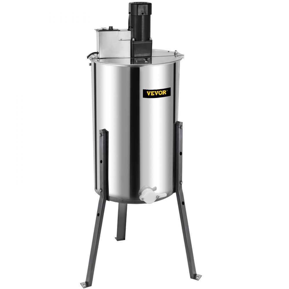 VEVOR Extractor de miel eléctrico, separador, Extractor de abejas de 2 marcos, manivela giratoria de panal de acero inoxidable. Equipo centrífugo para apiario de extracción apícola