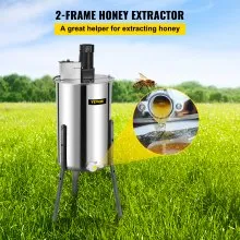 Vevor Brand New Large Two 2  Frame Stainless Steel  Electric Honey Extractor