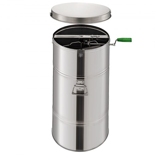 VEVOR Honey Extractor Bee Honey Extractor Manual Honeycomb Spinner 2 Two Frame Stainless Steel Beekeeping Accessory (2 Frame Honey Extractor)