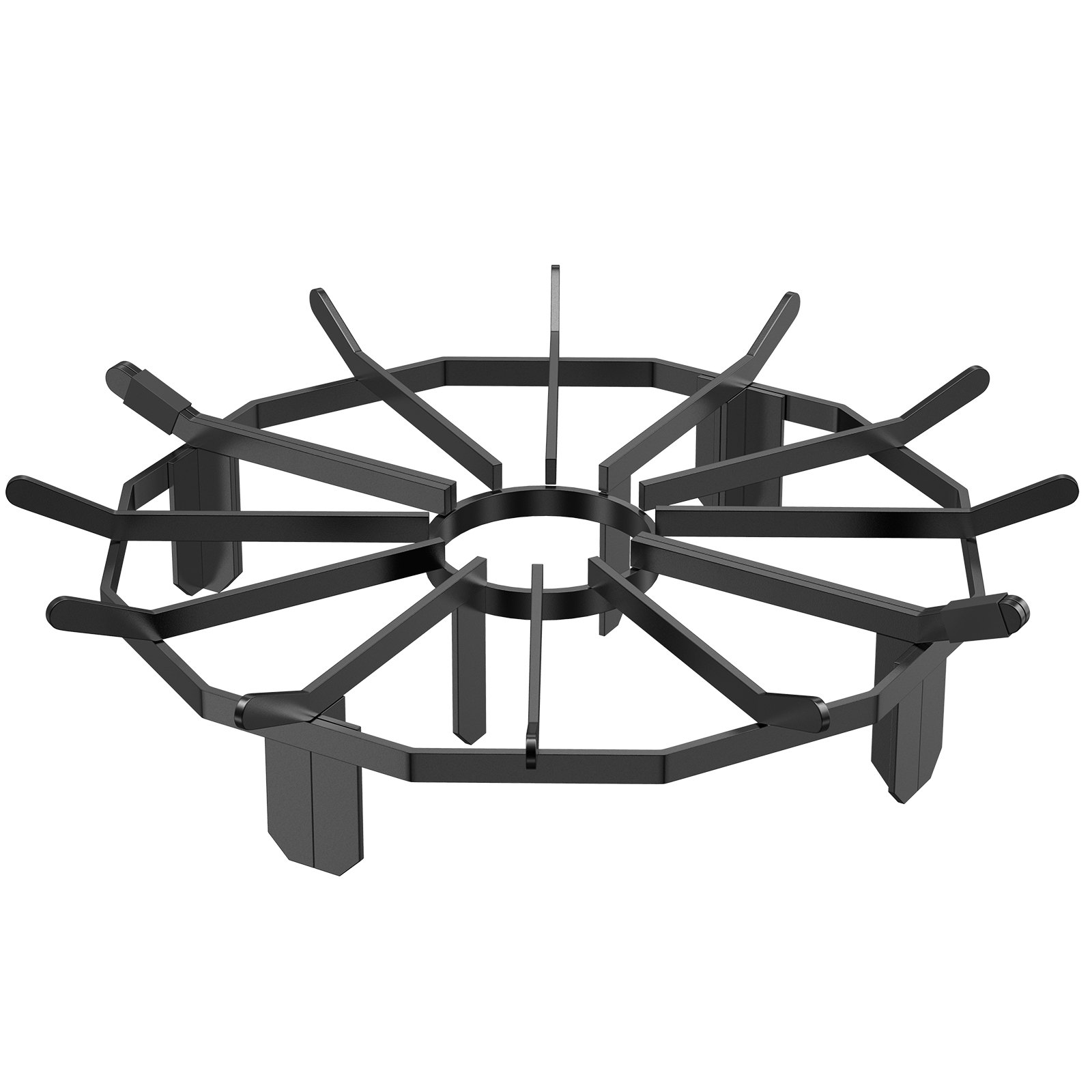 VEVOR Log Grate, 27 inch Heavy Duty Wheel Fire Grate with 6 Support Legs, Solid Powder-coated Steel Bars, Log Firewood Burning Rack Holder for Wood Stove and Outdoor Camping Fire Pit