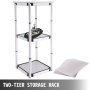 41.7" Spiral Tower Display Case Square Aluminum 10 Clear Panels Retail Locations