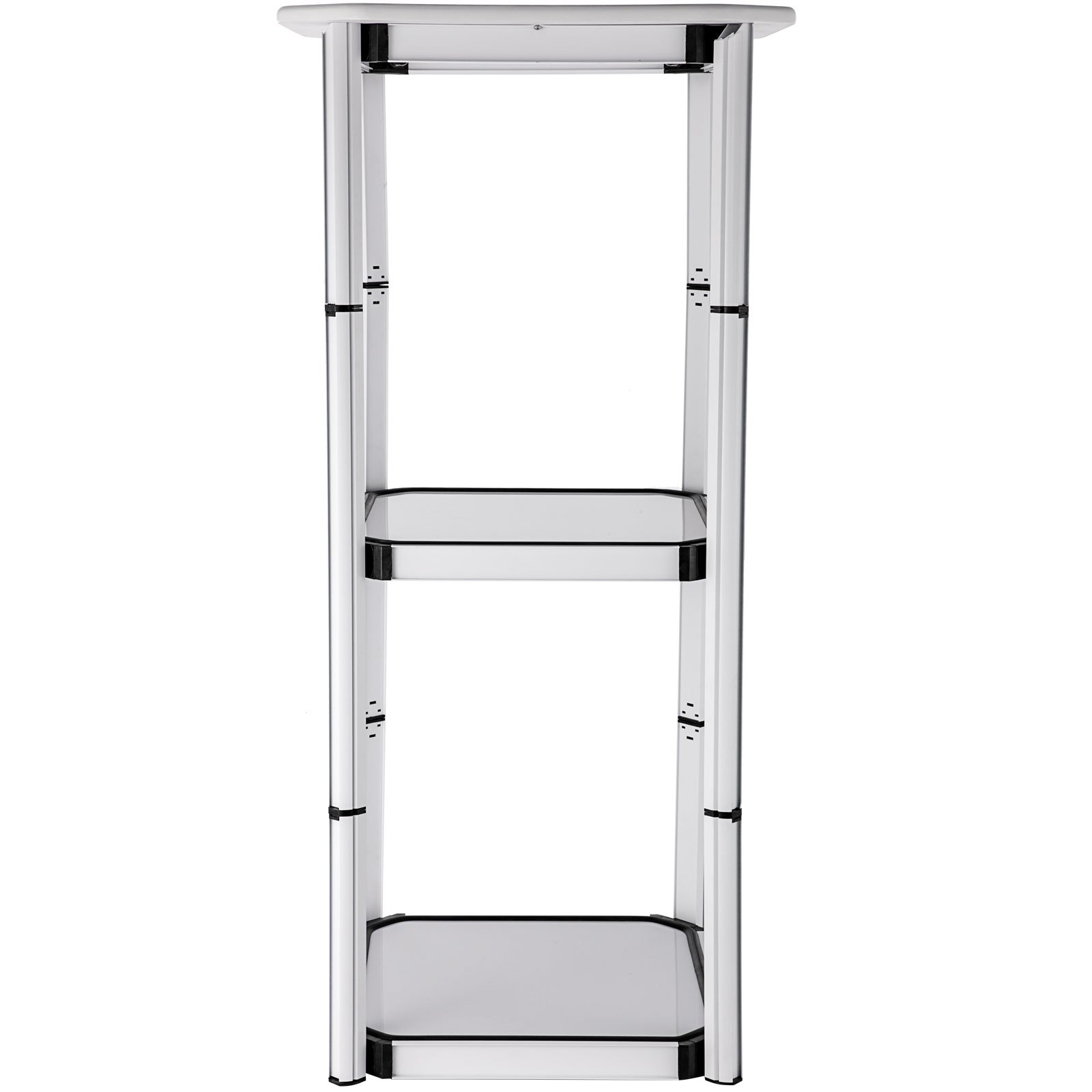 41.7" Spiral Tower Display Case Square Aluminum 10 Clear Panels Retail Locations