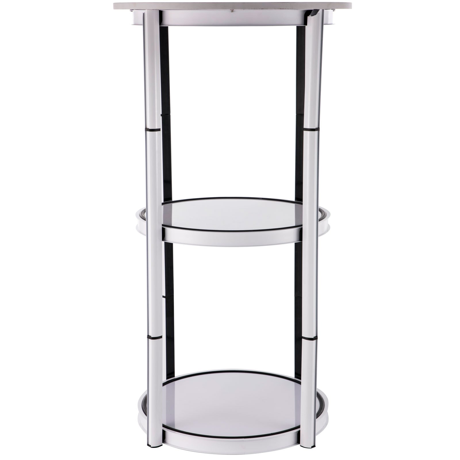 41.7" Trade Show Display Shelf Foldable Spiral Display Shelf Square Tower Stand