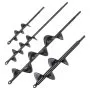 VEVOR Auger Drill Bits for Planting Set of 4, Garden Auger Drill Bit, Spiral Drill Bit for Post Hole Digger, Bulbs Planting & Holes Digging, for 3/8" Hex Drive Drill