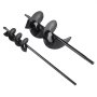 VEVOR auger drill bits featuring two black, spiral-shaped bits on a white background.