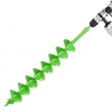 VEVOR Auger Drill Bit for Planting, 100 x 790 mm Spiral Drill Bit, Compatible with 20mm ID Drive Drills, Heavy Duty Bulb Planter Tool, Post Hole Drilling Attachments for Garden Digger Fence