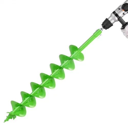 VEVOR Auger Drill Bit for Planting, Ø4.72" x 31.1" Spiral Drill Bit, Compatible with 0.78" ID Drive Drills, Heavy Duty Bulb Planter Tool, Post Hole Drilling Attachments for Garden Digger Fence
