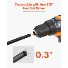 VEVOR Auger Drill Bit 1.57 x 8.67 in Earth Spiral Post Hole Digger Planter Tool