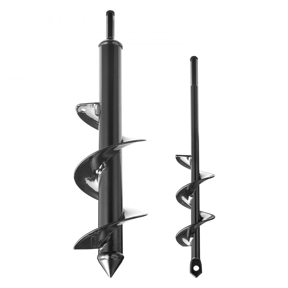 VEVOR Sada vrtáků pro sázení, 2 ks, 40 x 220 mm a 80 x 300 mm, Spirálový vrták pro šestihranné vrtáky 3/8", Vysoce odolný nástroj pro sázení cibulí, Nástavce pro vrtání otvorů pro bagr