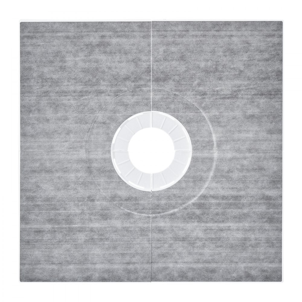 VEVOR Shower Curb Kit, 914x914mm Shower Pan Kit with 160mm Central Drain, Lightweight EPS Shower Installation Kits with 2 Waterproof Cloths, Shower Pan Slope Sticks Fit for Bathroom