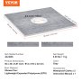 VEVOR Shower Curb Kit, 914x914mm Shower Pan Kit with 160mm Central Drain, Lightweight EPS Shower Installation Kits with 2 Waterproof Cloths, Shower Pan Slope Sticks Fit for Bathroom