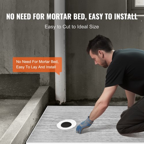 Wedi Lean Shower Curb – 5 Ft Waterproof Foam Curb For Tile Showers – Easy Install, No Extra Waterproofing Needed