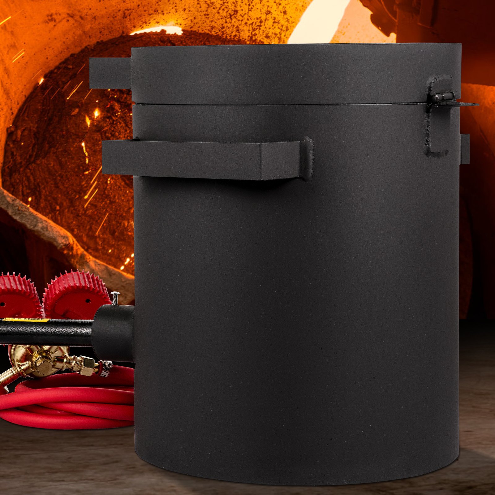 VEVOR Propane Melting Furnace, 2462°F, 4 KG Metal Foundry Furnace Kit with Graphite Crucible and Tongs, Casting Melting Smelting Refining Precious Metals Like Gold Silver Aluminum Copper Brass Bronze