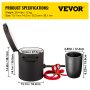 VEVOR Propane Melting Furnace Metal Forge W/ 6KG Graphite Crucible Casting Tool