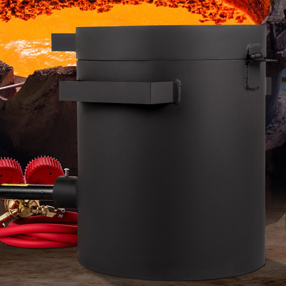 VEVOR Propane Melting Furnace, 2462°F, 6 KG Metal Foundry Furnace Kit with Graphite Crucible and Tongs, Casting Melting Smelting Refining Precious Metals Like Gold Silver Aluminum Copper Brass Bronze