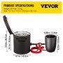 VEVOR Propane Melting Furnace, 2462°F, 6 KG Metal Foundry Furnace Kit with Graphite Crucible and Tongs, Casting Melting Smelting Refining Precious Metals Like Gold Silver Aluminum Copper Brass Bronze