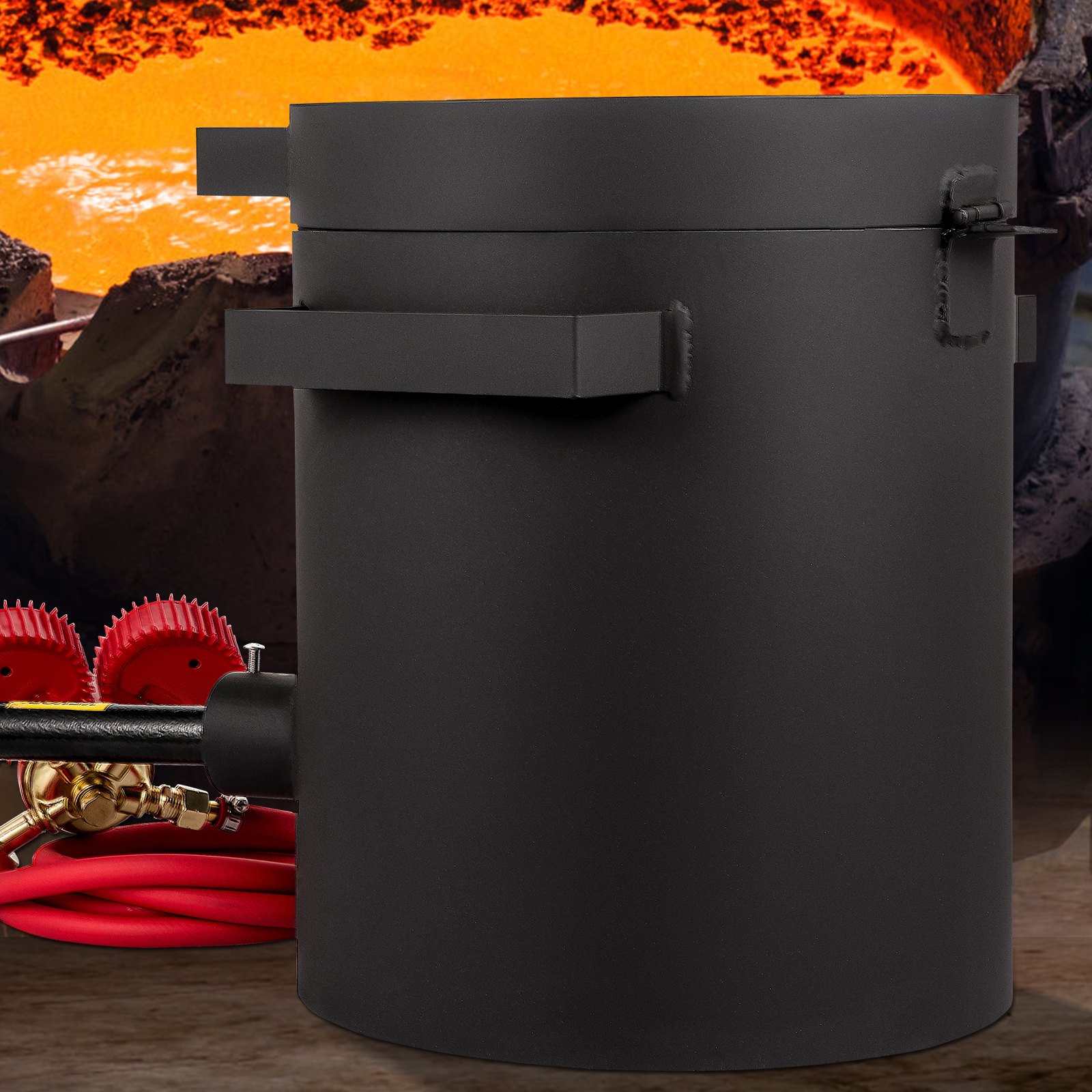 VEVOR Propane Melting Furnace, 2462°F, 6 KG Metal Foundry Furnace Kit with Graphite Crucible and Tongs, Casting Melting Smelting Refining Precious Metals Like Gold Silver Aluminum Copper Brass Bronze