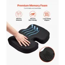 VEVOR Seat Cushion Memory Foam Seat Chair Cushion for Back Hip Pressure Relief
