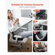 VEVOR Seat Cushion Memory Foam Seat Chair Cushion for Back Hip Pressure Relief
