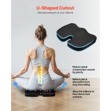 VEVOR Seat Cushion Cooling Gel & Memory Foam Seat Cushion for Pressure Relief