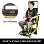 Elektrický invalidný vozík na šplhanie do schodov VEVOR Nosnosť 350 libier Núdzové kreslo na šplhanie do schodov Skladacia pásová lezecká stolička na batérie (zelená)