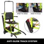 VEVOR elektromos lépcsőmászó kerekesszék súlya 350 lbs lépcsőmászó szék Sürgősségi lépcsőmászó szék összecsukható elemes lánctalpas mászószék (zöld)